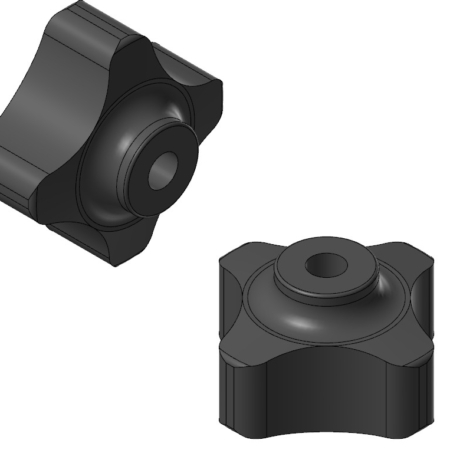 poignée aluminium f 1/4 20 (Ø1 5/16" x 11/16")