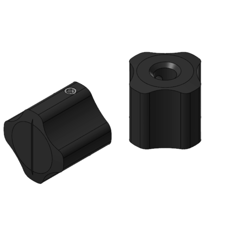 poignée aluminium f 1/4 20 (Ø3/4" x 5/8")