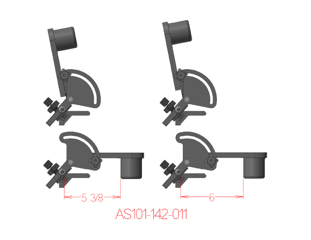 montage ajustable 45° rapide crestliner ranger triton ( 8° à 104°)